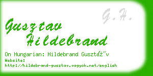 gusztav hildebrand business card